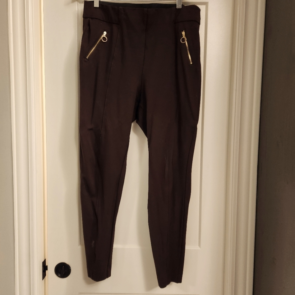 Worthington Size L brown pull-on pants